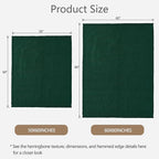 Knitted Throw Blanket 50"X60", Dark Green Knit Throws for Bed, Super Soft Boho Chevron Blankets for Couch Sofa Chair Room Decor, Textured Decorative Farmhouse Cozy Lightweight