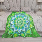 Abstract Mandala Throw Blanket Indian Hippie Bohemian Art Floral Texture Pattern Blanket for Sofa Bed Couch Chair Or Dorm 40"x50"