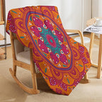 Mandala Throw Blanket Indian Abstract Hippie Bohemian Art Floral Texture Pattern Blanket for Sofa Bed Couch Chair Or Dorm 30"x40"