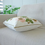 vctops Floral Embroidered Pillow Covers 18x18 Inch Spring Summer Cotton Tufted Throw Pillow Cover Outdoor Garden Cushion Case for Sofa, Bed, Living Room (Flower F,18"x18")