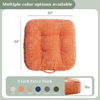 8" Washable Floor Pillow Cushion for Adults, Meditation Cushion Pillow, Removable Tufted Blended Corduroy Cover, Large Square Floor Sitting for Tatami Living Room or Yoga, 22x22 Inch, Machine Washable