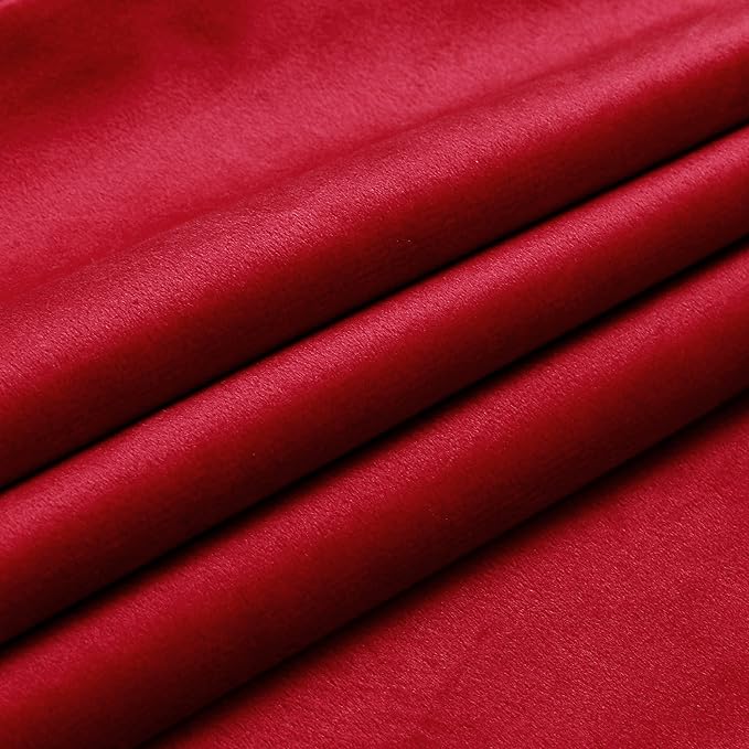 NiNi ALL Decorative Throw Pillow Covers Velvet Soft for Couch Sofa Bedroom Living Room Outdoor Pack of 2 18x18 Inch Red