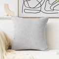 Home Brilliant Grey Throw Pillow Cover Decorative Throw Pillow Case Lined Linen for Bed Couch Sofa, 20x20(50cm), Light Grey