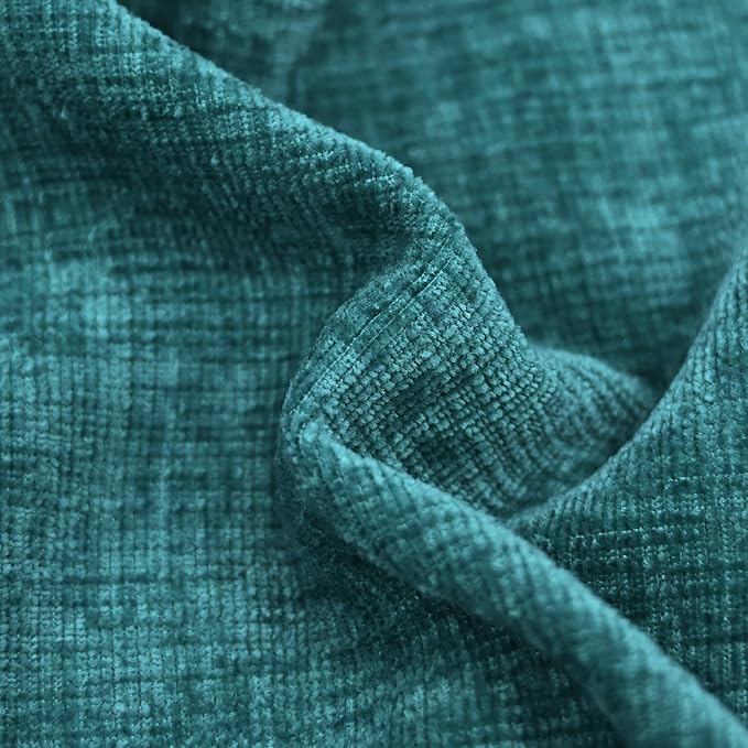 CaliTime Throw Pillow Covers Decorative 26 X 26 Inches Pack of 2 Cotton Thread Stitching Edges Solid Dyed Soft Chenille Cushion Cases for Couch Sofa Bed Living Room Farmhouse Teal