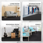 Yes4All EVA Interlocking Mats, Puzzle Floor Tiles, Foam Floor Padding with Border for Furniture, Home Space, Living Room, Garage 11 SQFT