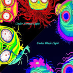 Horror Tapestry Blacklight Tapestry for Bedroom Zombie Crowd Around Tapestries UV Reactive Poster Glow in the Dark Walker Undead Ghoul Tapestries Wall Hanging Halloween Decor Scary Room Decor 90"x71"