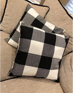 VAKADO 20x20 Farmhouse Black White Buffalo Plaids Decorative Throw Pillow Covers Retro Rustic Boho Check Cushion Cases Home Decor for Porch Couch Sofa Car Outdoor Set of 2