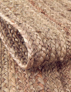 Unique Loom Braided Jute Collection Area Rug - Dhaka (1' 2" x 10' Table Runner, Natural)