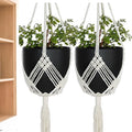 2 Pack Macrame Planter Hanger for up to 8" Pot, Indoor Hanging Planter | Plant Hanger Indoor, Hanging Plants Holder Basket | No Plant or Pot Included