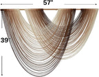 Macrame Wall Hanging Dip-Dye Boho Home Decor Fiber Wall Art Craftsmanship Bedroom Livingroom 57" W x 39" L