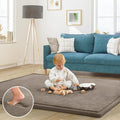 Baby Play Mat for Floor Nursery Rug Muscle Mat Area Rug Playroom Rug 47"x47" Playpen Mat Memory Foam 1.3" Thick Crawling Mat for Babies,Toddlers, Infants, Kids,Camel