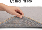 Light Gray 2X6 Jute Rug Braided Construction - Farmhouse Woven Carpet - Mid-Century Modern Floor Covering for Hallways and Kitchen, Runner 2' x 6'