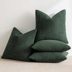 MIULEE Boho Farmhouse Throw Pillow Covers 20x20 Inch Set of 4 Soft Neutral Covers Christmas Dark Green Corduroy Couch Pillowcases Home Decor for Sofa Living Room Bed