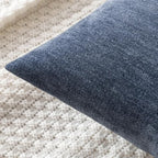 MIULEE Pack of 2 Blue Decorative Pillow Covers 16x16 Inch Soft Chenille Couch Throw Pillows Farmhouse Cushion Covers for Home Decor Sofa Bedroom Living Room