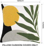 JASEN Abstract Boho Pillow Covers 18x18,Soft Mid Century Geometric Floral Decorative Throw Pillows for Couch Bed Sofa Bedroom（Only 1 Pillow Cover） (D, 18x18)