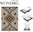 6x9 Easy Jute Outdoor Patio Rug Washable Brown Boho Floral Area Rug for Living Room Lightweight Non Slip No Sheding Carpet Balcony Farmhouse Bedroom Backyard Dining Room Deck