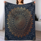 Boho Flower Throw Blanket Mandala Bohemian Aesthetic Paisley Hippie Blanket for Sofa Bed Couch Chair Or Dorm 70"x80"