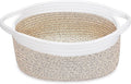 ABenkle Small Woven Basket, 12" x 8" x 5" - Cute Storage Basket with Handles for Room, Cat & Dog Toys, Gift Box
