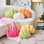 Seashell Throw Pillows, Shell Shaped Throw Pillows, 18 Inch Soft Home Decorative Pillow Plush Cushion for Bed Couch Living Sofa Room Decor Accent Throw Pillow (Beige 18Inch)