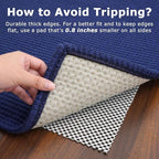 KOZYFLY Rugs for Entryway 3x5 ft Washable Area Rug Non Slip Rubber Backed Entry Rug Woven Indoor Door Mat Cotton Kitchen Rugs Floor Carpet for Entryway, Foyer, Backdoor, Royal Blue/Navy