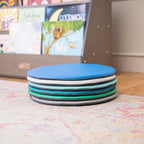 ECR4Kids SoftZone Colorful Round Floor Pad Seating Set, Classroom Furniture, Contemporary, 6-Piece