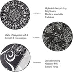 KJHL Floral Bohemian Tapestry Black and White Flower Aesthetic Tapestry Mandala Room Decor Wall Hanging Boho Tapestries for Bedroom Dorm(Black, 44" x 60")