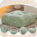 Floor Pillow Cushion for Adults, Meditation Cushion Pillow, Large Square Floor Sitting, for Tatami Living Room or Yoga, 22x22 Inch