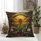 YOU FOUND ME William Morris Abstract Vintage Floral Dragonfly Design Throw Pillow Covers Home Decor, Retro Art Decor Pillowcase Cushion Cover for Bed Sofa Living Room, Square 18x18inch (Dragonfly)