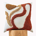 lifein 18x18 Pillow Covers-Throw Pillow Covers Boho Couch Pillows Embroidered Decorative Accent Pillows Mid Century Textured Pillowcases for Couch Sofa Living Room Bed Home Decor (Burnt Orange)