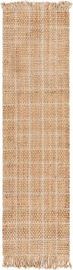 SAFAVIEH Natural Fiber Collection Area Rug - 2'3" x 8' Runner, Natural & Bleach Color, Handmade Jute, Ideal for Living Room, Hallway, Foyer, Entryway, Bedroom (NF602B)