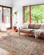Loloi Loren Collection LQ-17 Charcoal/Multi 7'-6" x 9'-6" Area Rug