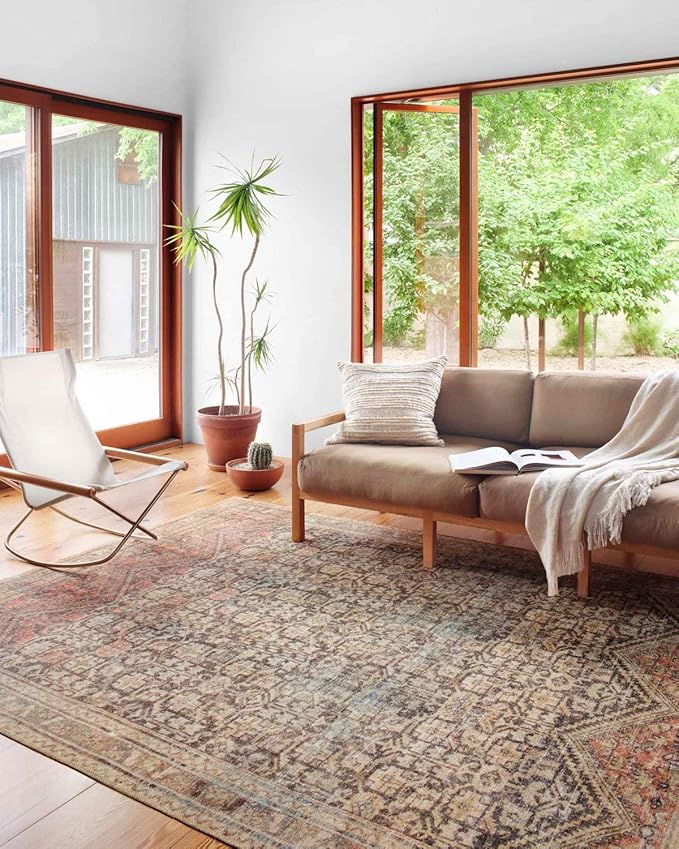 Loloi Loren Collection LQ-17 Charcoal/Multi 3'-6" x 5'-6" Accent Rug