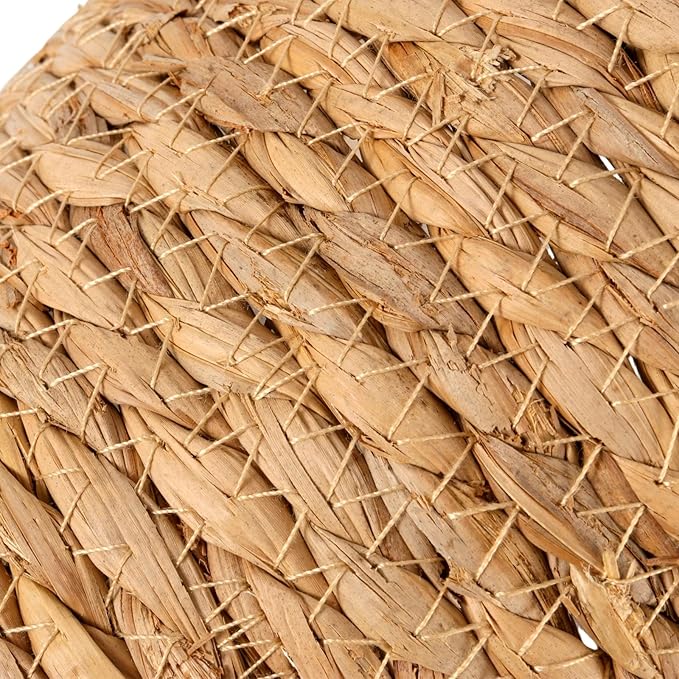 4 Pack 10 in 8.7 in 7 in Seagrass Planter Basket for Indoor Outdoor Plants, Decorative Woven Flower Pot Cover Fits Most Plant Containers
