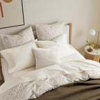 Topfinel Cream White Decorative Neutral Throw Pillow Covers 18x18 Inch for Couch Sofa Bed, Soft Corduroy Striped Patchwork Windmill Textured Square Cushion Covers Set of 2 Spring Boho Home Decor