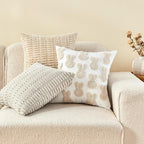 lifein 18x18 Pillow Covers-Throw Pillow Cover Tufted Boho Jacquard Pillow Covers Farmhouse Decorative Pillow Cover Pillow Cases for Gift Couch Sofa Bed Chair Living Room Home Decor