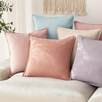 Foindtower Pack of 2, Decorative Linen Soild Throw Pillow Covers Soft Accent Euro Cushion Case Boho Farmhouse Pillowcase for Chair Couch Sofa Bedroom Living Room Home Decor 22 x 22 Inch Coral Pink
