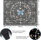 Aipon Blue Butterfly Moon Flower Tapestry Botanical Boho Plant Floral Tapestry for Bedroom Aesthetic Hippie Vintage Tapestries Wall Hanging for Living Room Dorm (44.00" x 60.00", Blue)
