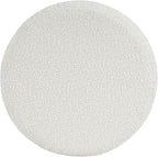 Spatial Order Upholstered Round Ottoman (No Lid, Seat Only) | Spatial Order Home Décor | Foot Rest Pouf – Cream Boucle