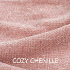 Chenille Throw Blanket for Couch 50"X 60", Soft Cozy Throws with Fringe Tassel for Bed Sofa Chair Cover, Lightweight Knitted Decorative Boho Blankets for Living Room, Dusty Pink