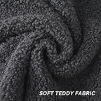 FUTEI Charcoal Throw Pillow Covers 26x26 Inch Set of 2,Furry Faux Fur Teddy Boucle Textured Cushion Covers,Soft Fluffy Decorative Euro Pillow Shams,Home Decor for Couch Bed Living Room Office Car