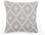 Lush Decor Adelyn Decorative Throw Pillow Cover, 20" W x 20" L, Light Gray - Square Pillow - Gray Diamond Pillow - Textured Pillows - Hygge Decor - Farmhouse Throw Pillows For Bed, Couch, Or Chair