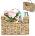 Handwoven Seagrass Wall Magazine Holder - Natural Hanging Organizer for Mail, Newspapers & Magazines, Books & Files - Decorative Boho Storage Basket for Entryway, Bathroom, Living Room, Office.