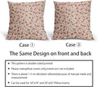 Pink Floral Pillow Covers 20x20 Set of 2 Vintage Rustic Old Style Cute Small Flower Pink Cream Print Decorative Outdoor Pillowcases Farmhouse Throw Cushion Case Decor for Couch Sofa Bed