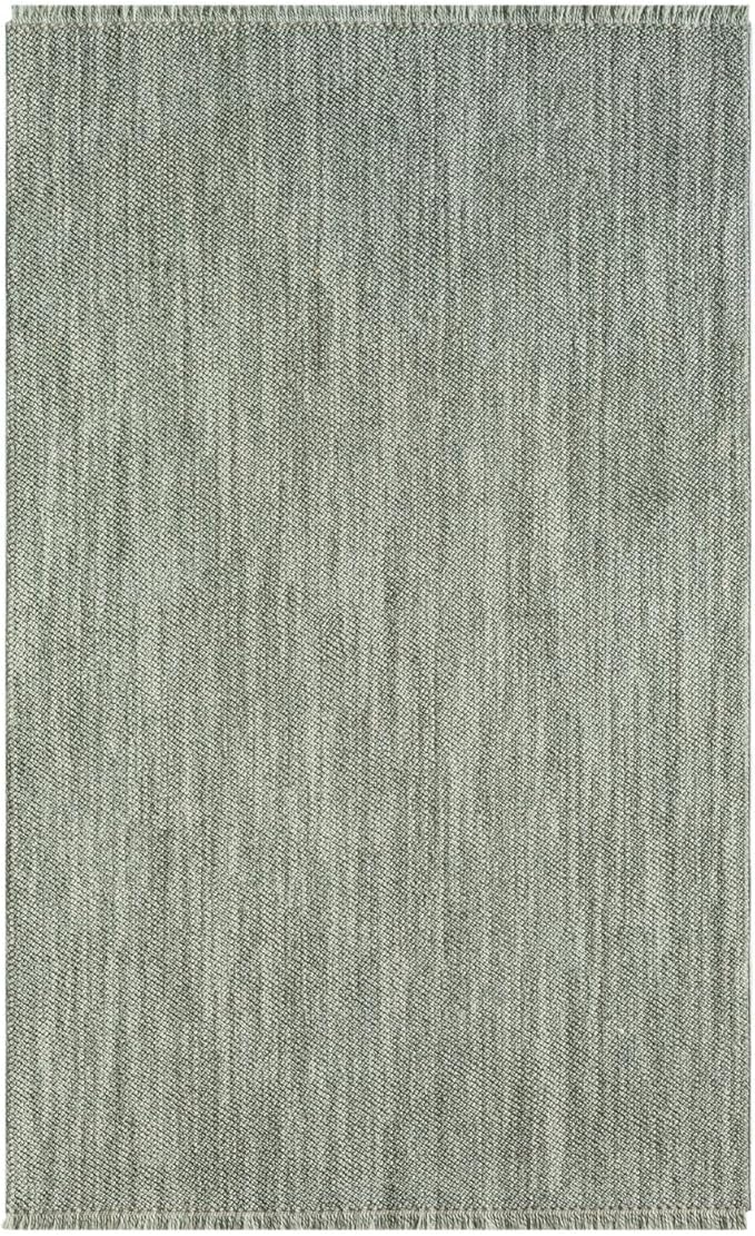 LUXE WEAVERS Solid Machine Woven Green 6x9 Area Rug, Indoor Stain-Resistant Carpet