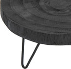 Creative Co-Op Decorative Paulownia Wood Pedestal, Black