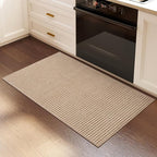 2x3 ft Indoor Door Mat Entryway Rug Non Slip Woven Washable Area Rugs Kitchen Mats for Floor, Front Entry Rug Entrance Doormat for Hall Porch Bathroom Kitchen Bedroom, Easy Clean, Brown 24"x36"