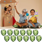 Tinideya 12 Pcs Kids Carpet Circle Seats for Class 16 Inch Round Classroom Rug Floor Cushions Soft First Day of School Educational Mat Non Slip Back to School Learning Playing Areas(Leaf)