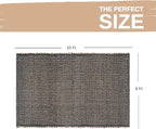 Super Area Rugs Green Jute & Cotton Braided Rug Rectangle 8' x 10' – Reversible Soft Rug for Living Room, Dining Room, Large Bedroom