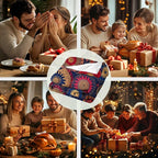 Colorful Bohemian Printed Blanket for Women Men, Mandala Circular Patterns Soft Lightweight All Season Throw for Home Decor, Couch, Bed, Camping, Travel, 40x50 Inches