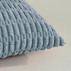 Fancy Homi 4 Packs Boho Light Blue Decorative Throw Pillow Covers 12x20 Inch for Couch Bed Sofa, Rustic Modern Farmhouse Home Decor, Soft Plush Corduroy Cute Rectangle Cushion Case 30x50 cm